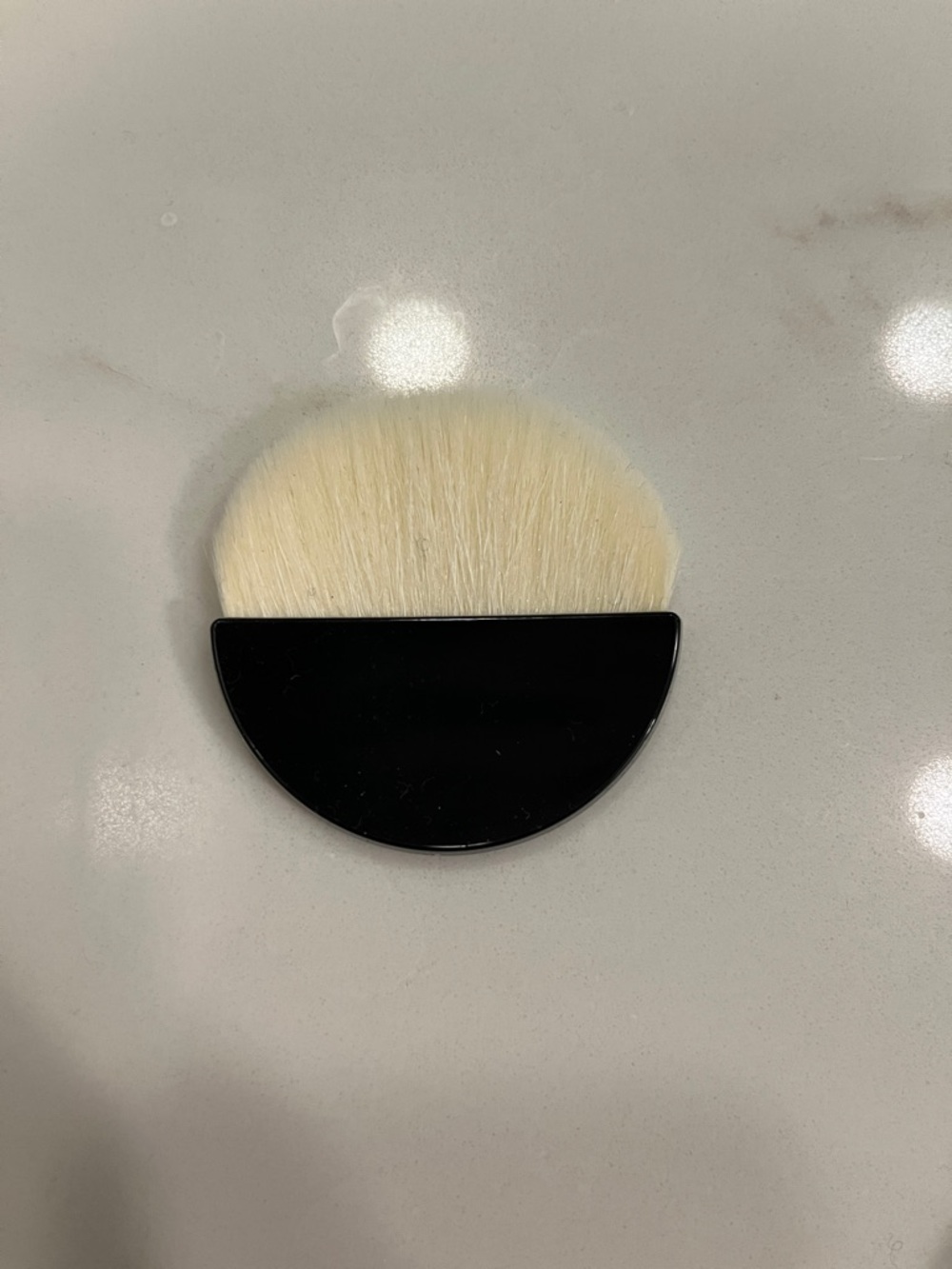 CHANEL Half-Moon Brush in Black and Cream compact case brush only - Picture 2 of 3